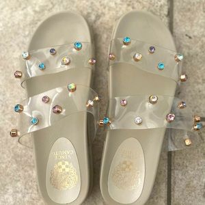 VINCE CAMUTO
Women's Partha Crystal-Embellished Slide Sandals